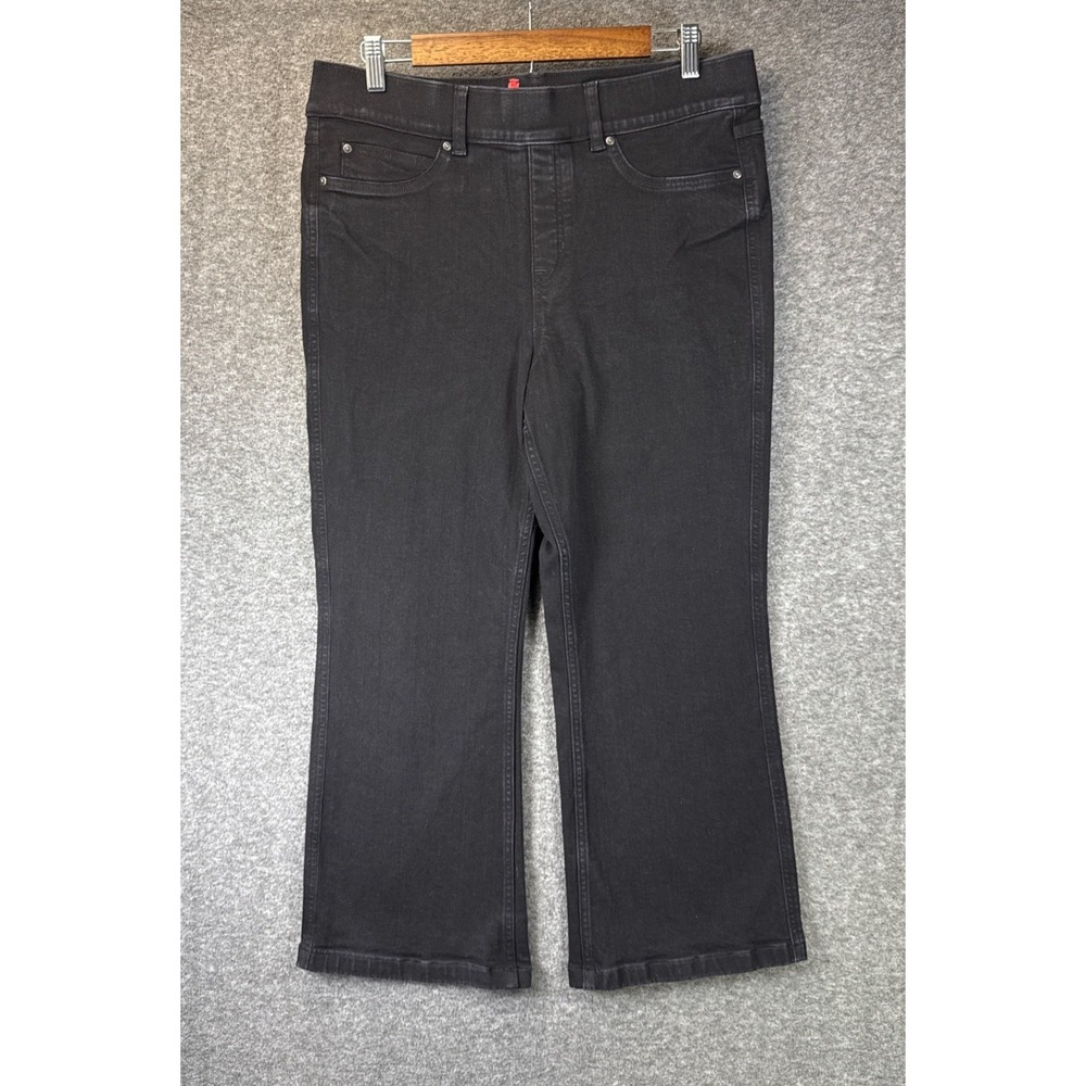 Spanx SPANXshape EveryWear Kick Flare Jeans Women XL Black Pull On High Rise Euc